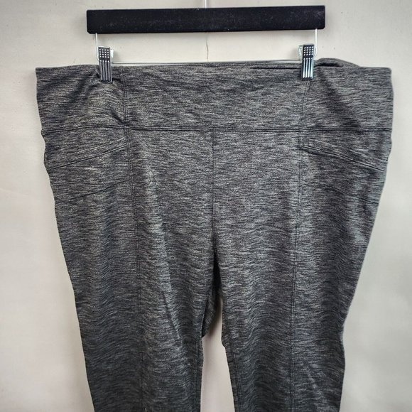 Athleta Heather Gray Exercise Stretch Activewear Leggings Pants Size 2X - Picture 2 of 8